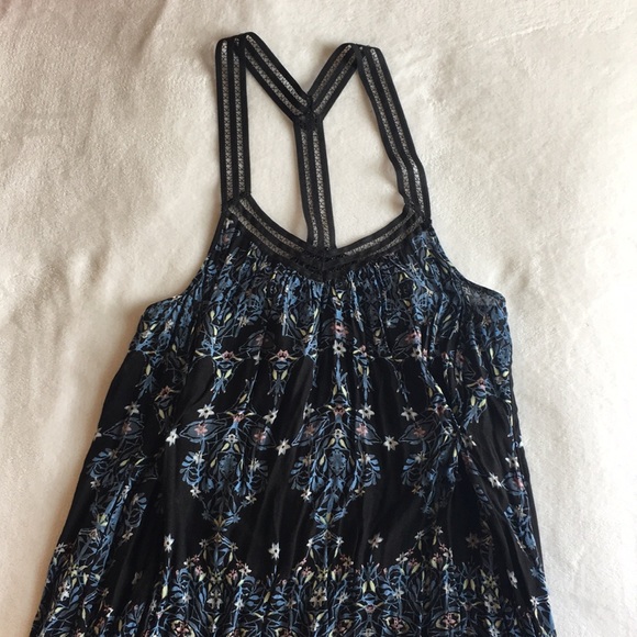 Free People Halter Patterned Boho Slip Dress - Picture 2 of 4